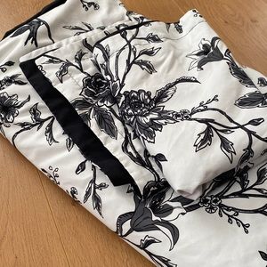 White and black floral duvet. Queen with two shams.